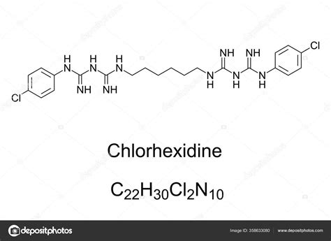 Struttura molecolare della Clorexidina