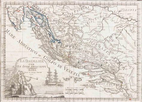 Mappa storica dell'area danubiana e della Dalmazia in epoca romana