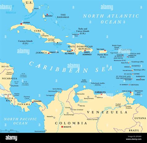 mappa dell'isola di Barbados nel Mar dei Caraibi