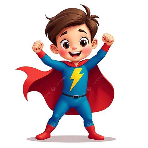 Bambino con costume da supereroe