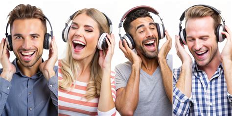 People enjoying music on their phones
