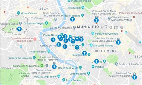 Mappa delle Chiese Evangeliche nell'area di Roma e San Cesareo