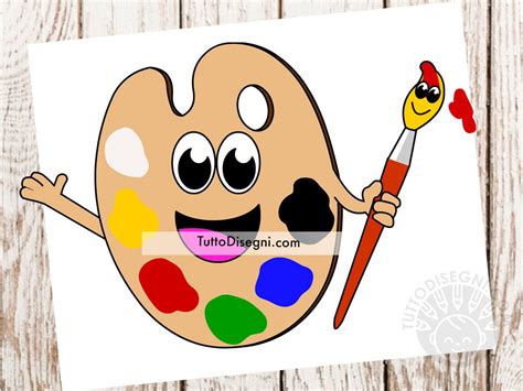 tavolozza di colori usata dai bambini