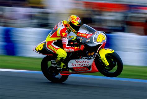 Valentino Rossi in azione su Aprilia 250cc