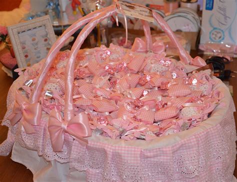 Cesto nascita confezionato artigianalmente con nastri e decorazioni delicate