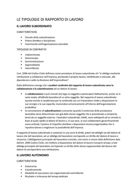 Rappresentazione grafica del rapporto di lavoro come accordo bilaterale