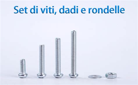 schema rappresentativo di viti, dadi e rondelle