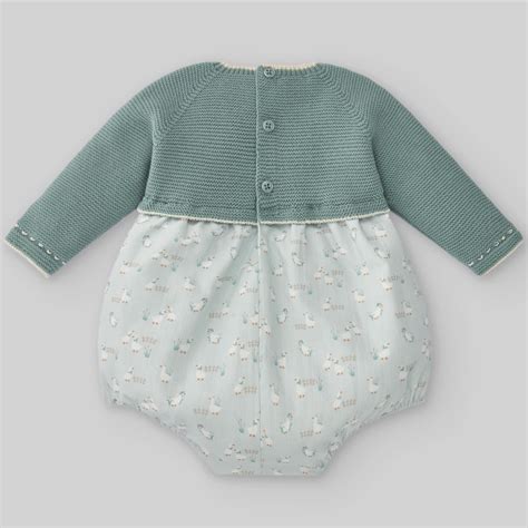 Bambino con un abito Paz Rodriguez verde Tiffany