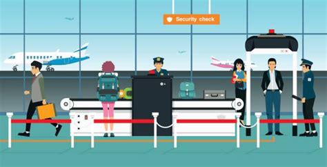 Simbolo universale di controllo di sicurezza aeroportuale