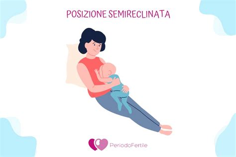 Illustrazione della posizione semireclinata per l'allattamento