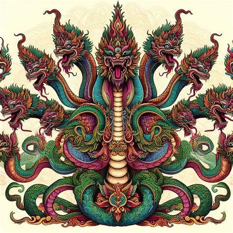 Naga mythological depiction