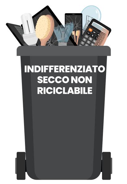 Simbolo del contenitore del secco residuo per rifiuti indifferenziati