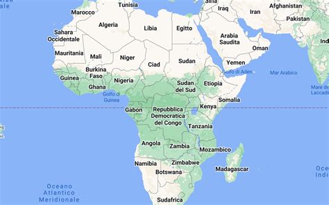 Mappa dell'Africa con indicazione del territorio Zulu