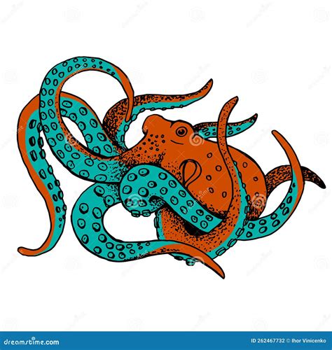 Illustrazione di un polpo con tentacoli
