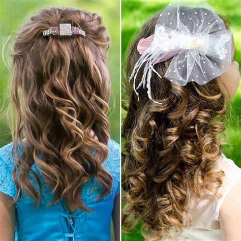 Raccolto elegante da cerimonia con fermaglio per bambina