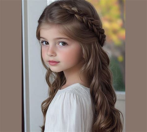 Semplice semiraccolto da bambina