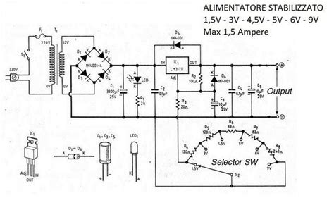 Schema di un alimentatore elettronico a semiponte