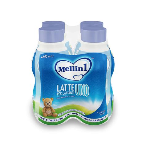 confezione di latte liquido Mellin 1 in un ambiente domestico accogliente