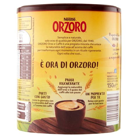 Infografica con i valori nutrizionali dell'orzo solubile