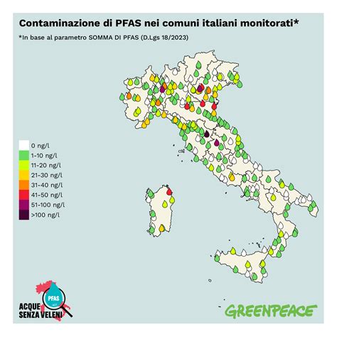 mappa contaminazione glifosato acque italiane