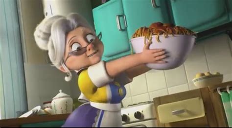 Illustrazione di Nonna Pina che cucina tagliatelle