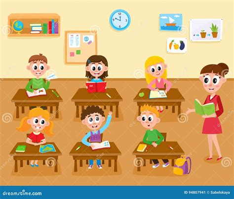 Insegnante e bambini in classe