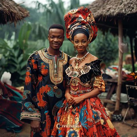 Famiglia Igbo in abiti tradizionali
