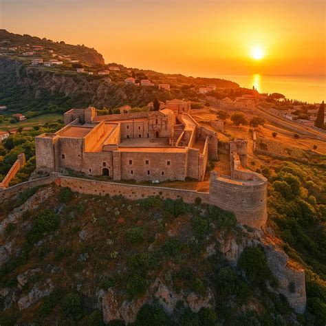 Veduta panoramica di Milazzo dal porto con il castello sullo sfondo