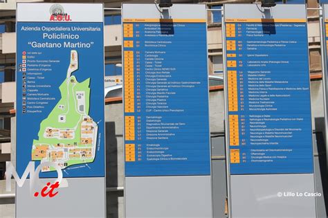 Mappa dettagliata dell'area del Policlinico Gaetano Martino