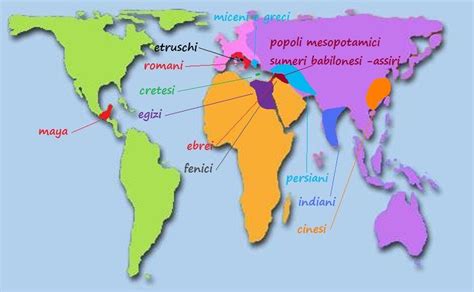 mappa delle antiche civiltà mondiali indipendenti