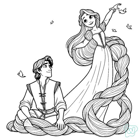 Rapunzel con il neonato