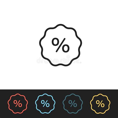 Simbolo di sconto con percentuale