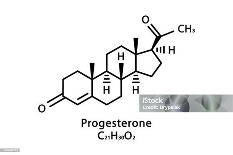 Struttura molecolare del Progesterone