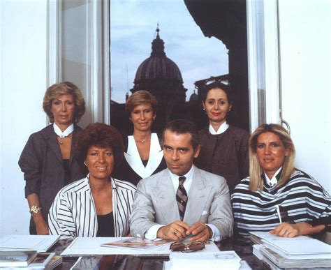 Karl Lagerfeld e le sorelle Fendi