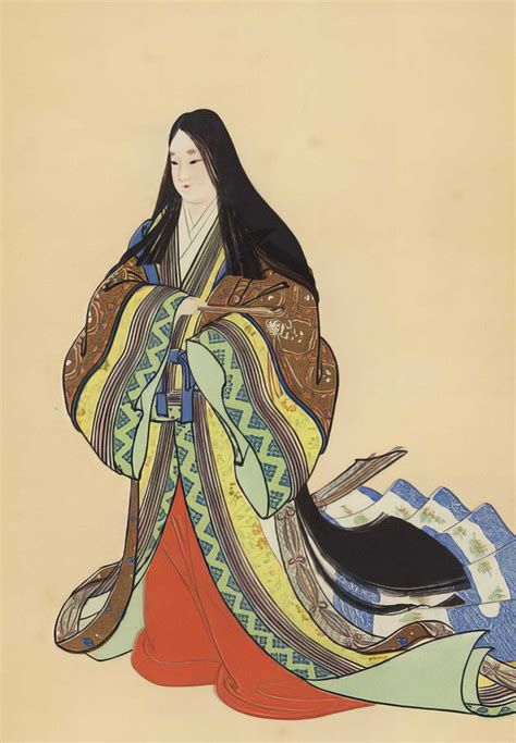 Murasaki Shikibu in abiti Heian