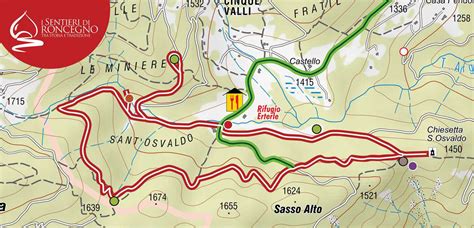 Mappa del sentiero natura lungo il Fosso del Ciuccio e aree limitrofe