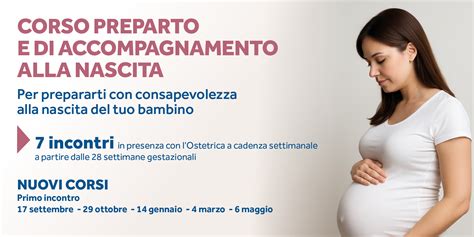 diagramma che illustra i vari moduli di un corso preparto: dal corpo alla gestione del neonato