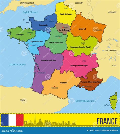 Mappa delle antiche regioni della Francia