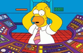 Homer Simpson al lavoro nella centrale nucleare