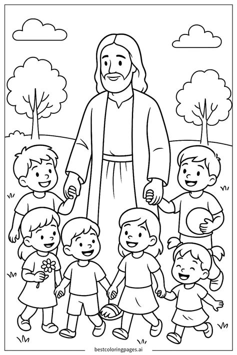 Bambini che si avvicinano a Gesù