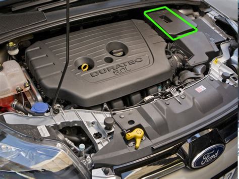 Location of Ford Focus ECU under battery