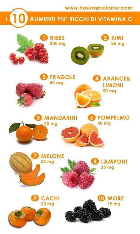 Frutta ricca di vitamina C