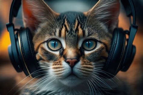 Gatto che ascolta musica