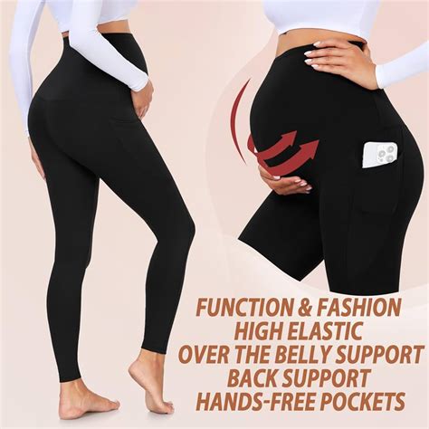Donna incinta con leggings premaman