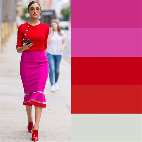 Abbinamento rosso e fucsia per bambina