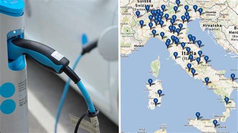 Mappa delle stazioni di ricarica per auto elettriche sull'isola