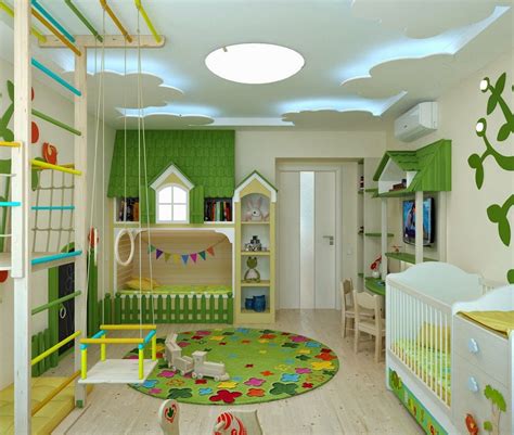 Cameretta bambino organizzata con area gioco