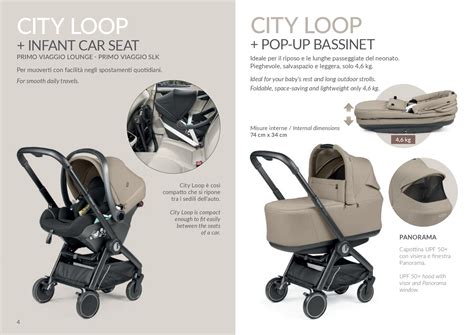 Schema tecnico con le dimensioni e il peso del telaio Peg Perego Booklet