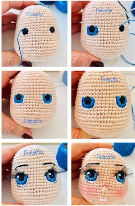 schema visivo di base per la realizzazione di una bambola amigurumi con uncinetto