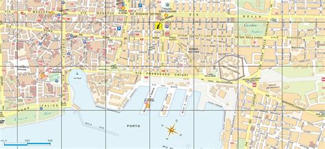 Mappa schematica del centro di Palermo con la posizione strategica dell'Hotel Porta Felice